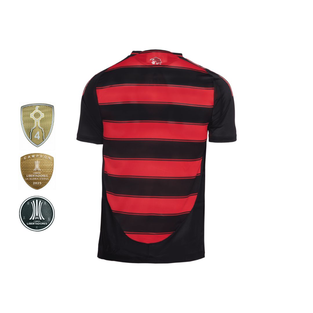 Camisa Flamengo I 2025/26 Torcedor + PATCHS LIBERTADORES