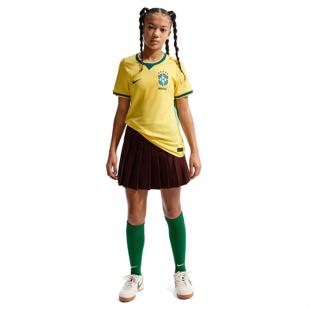 Camisa Brasil Nike I 2026/27 Torcedora Pro Criança