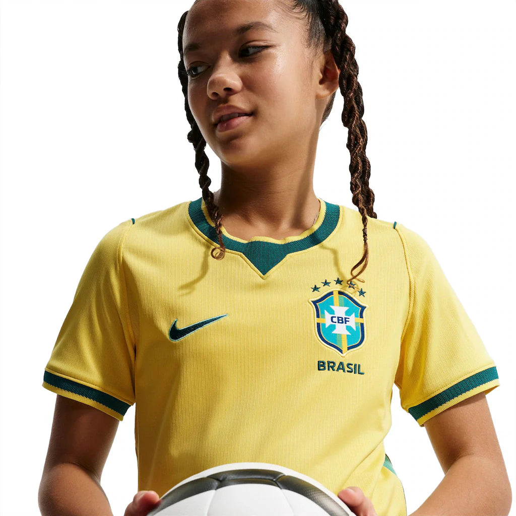 Camisa Brasil Nike I 2026/27 Torcedora Pro Criança