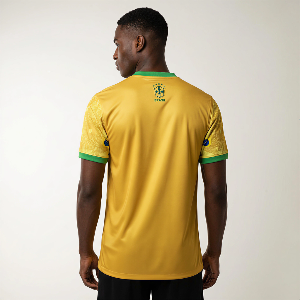 Camisa do Brasil Amarela Cristo Redentor 2024 Unissex