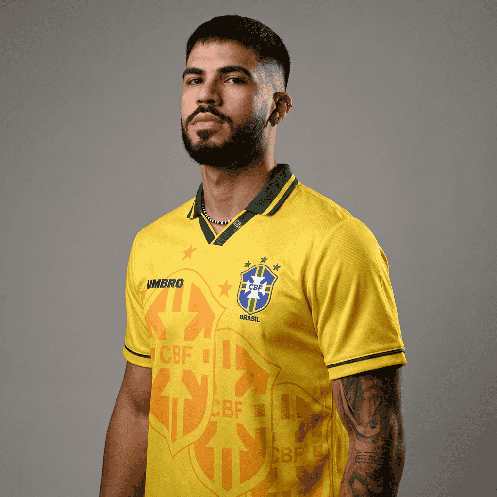 Camisa Brasil I 1994 Retro Masculina PRONTA ENTREGA (ESTOQUE EM SP)