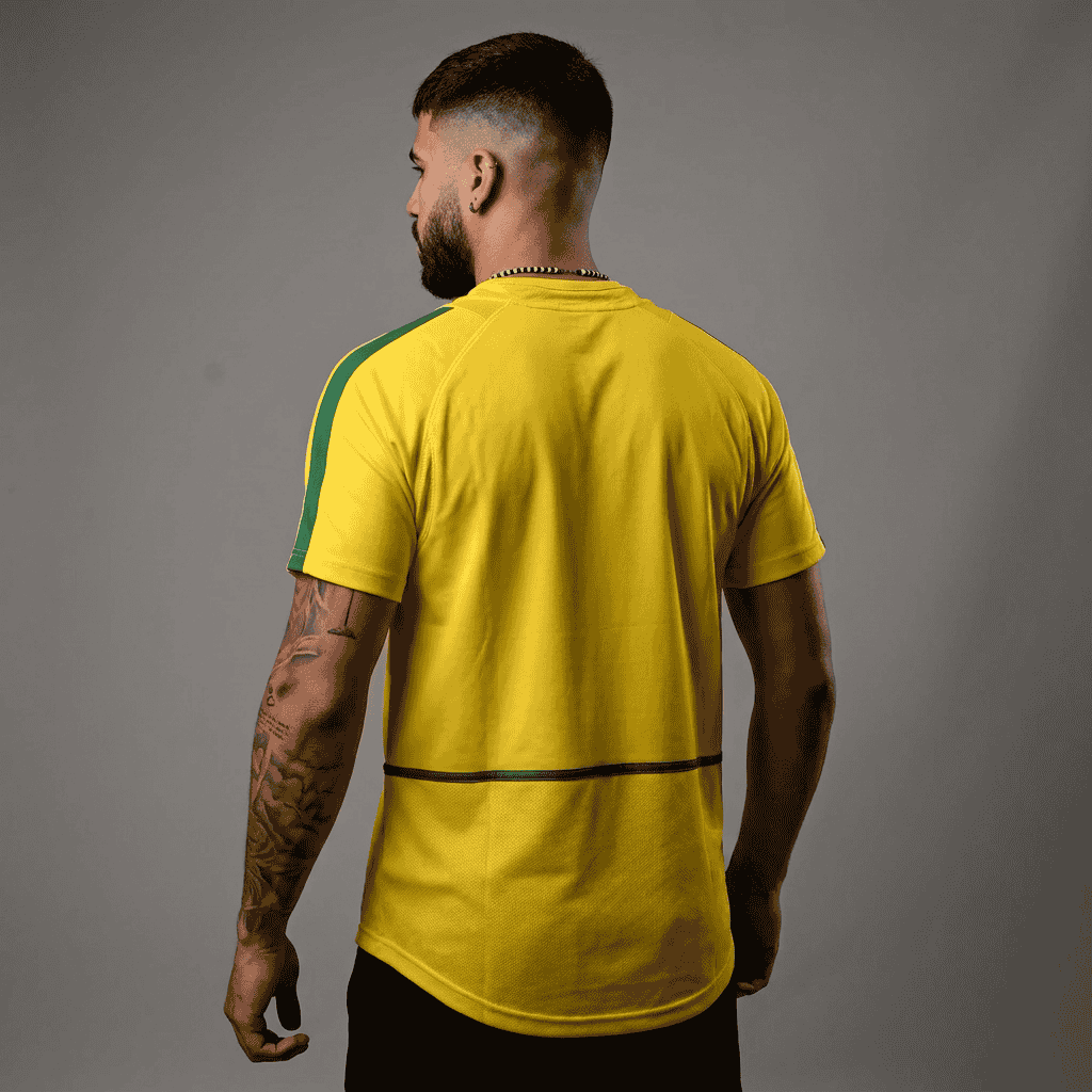 Camisa Brasil I 2002 Retro Masculina PRONTA ENTREGA (ESTOQUE EM SP)