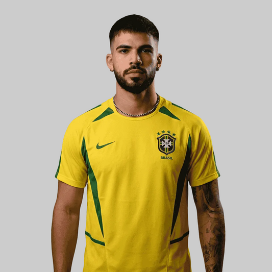 Camisa Brasil I 2002 Retro Masculina PRONTA ENTREGA (ESTOQUE EM SP)