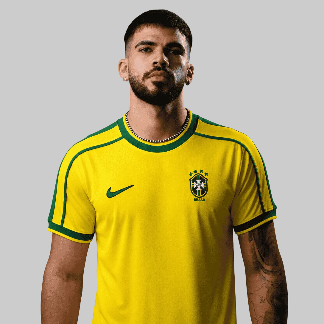 Camisa Brasil I 1998 Retro Masculina PRONTA ENTREGA (ESTOQUE EM SP)