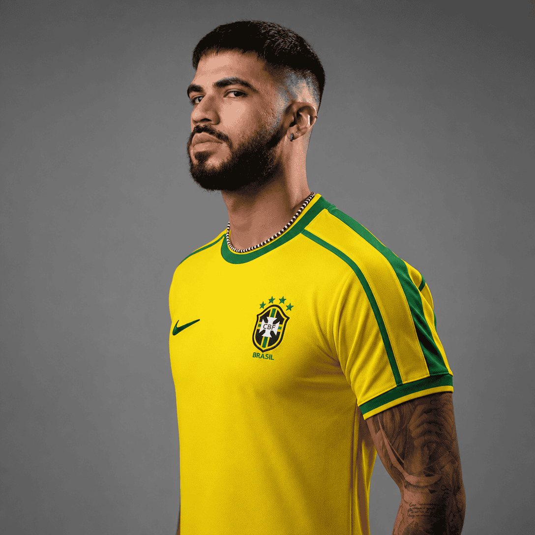 Camisa Brasil I 1998 Retro Masculina PRONTA ENTREGA (ESTOQUE EM SP)