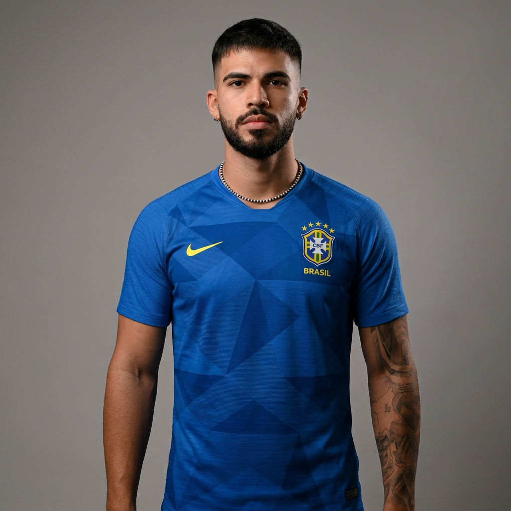 Camisa Brasil II 2018 Retro Masculina PRONTA ENTREGA (ESTOQUE EM SP)