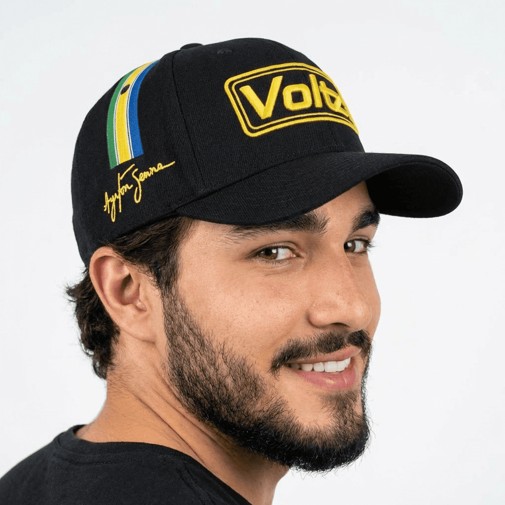 Boné Voltz Club X Ayrton Senna - Preto Racing Heritage