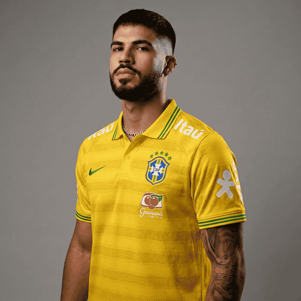 Camiseta Polo de Treino Seleção Brasileira 2021/22-PRONTA ENTREGA (ESTOQUE EM SP)